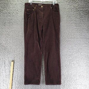 Jones New York Jeans Womens Size 12 Brown Everyday Stretch Corduroy Cotton Blend